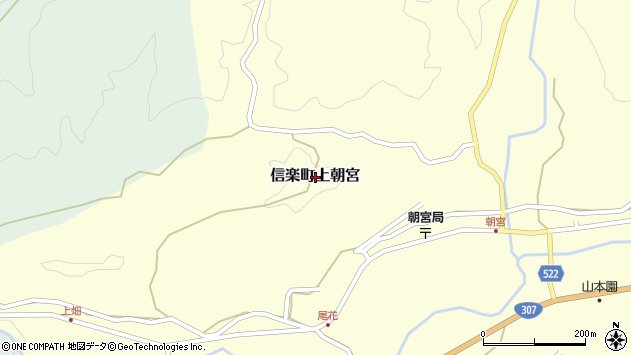 〒529-1841 滋賀県甲賀市信楽町上朝宮の地図