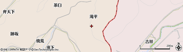 愛知県豊川市金沢町（滝平）周辺の地図