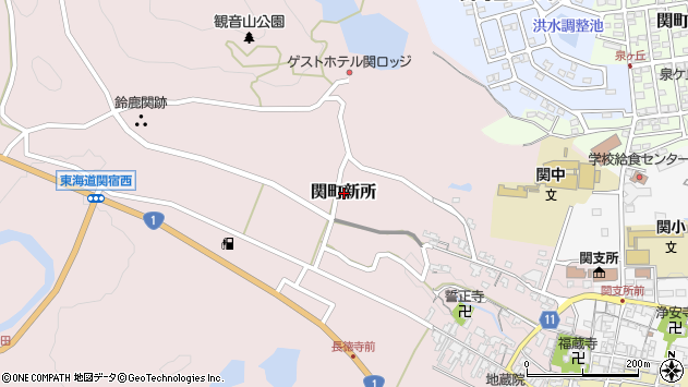 〒519-1111 三重県亀山市関町新所の地図