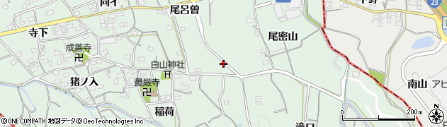 愛知県西尾市平原町尾呂曽43周辺の地図