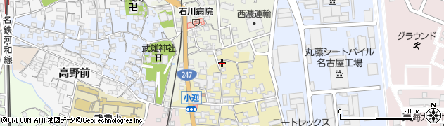 愛知県知多郡武豊町小迎24周辺の地図