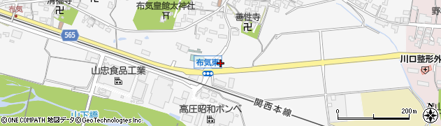 三重県亀山市布気町1800周辺の地図