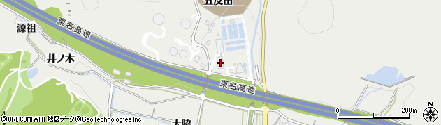 愛知県豊川市平尾町五反田1周辺の地図