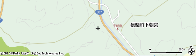 滋賀県甲賀市信楽町下朝宮627周辺の地図