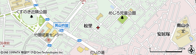 京都府八幡市男山（松里）周辺の地図
