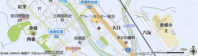 愛知県豊川市赤坂町大日246周辺の地図