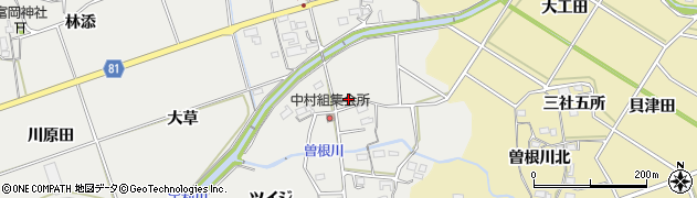 愛知県新城市富岡（三ケ沢）周辺の地図
