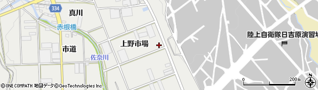 愛知県豊川市千両町（上野市場）周辺の地図