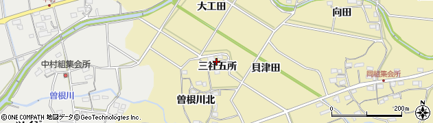愛知県新城市中宇利（三社五所）周辺の地図