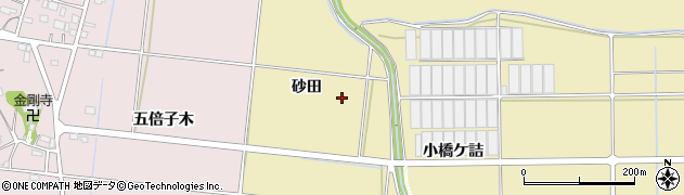愛知県豊川市大木町砂田周辺の地図