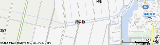 愛知県西尾市平坂町堤根敷周辺の地図