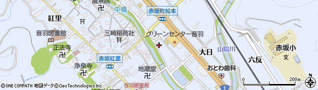 愛知県豊川市赤坂町大日268周辺の地図