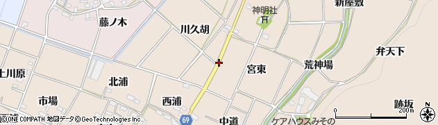 愛知県豊川市金沢町番場周辺の地図