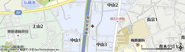 愛知県武豊町（知多郡）中山周辺の地図