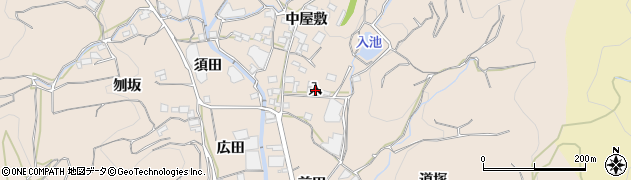 愛知県蒲郡市坂本町（入）周辺の地図