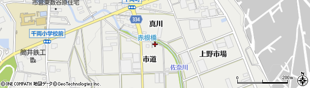 愛知県豊川市千両町（市道）周辺の地図