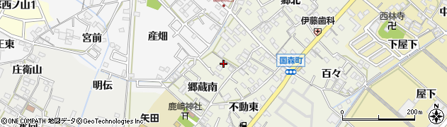 愛知県西尾市国森町郷蔵南24周辺の地図