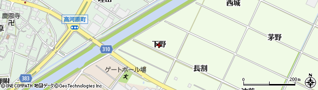 愛知県西尾市室町（下野）周辺の地図