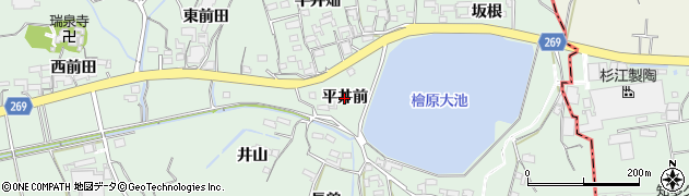愛知県常滑市檜原（平井前）周辺の地図