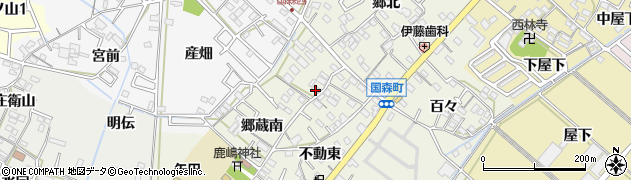 愛知県西尾市国森町郷蔵南10周辺の地図