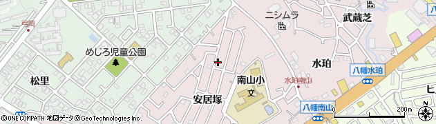京都府八幡市八幡安居塚1周辺の地図