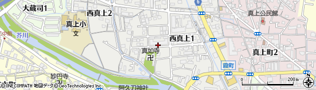 大阪府高槻市西真上1丁目周辺の地図