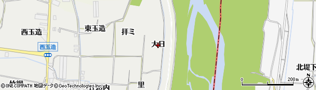 京都府八幡市岩田（大日）周辺の地図