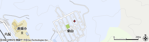 愛知県豊川市赤坂町東山周辺の地図