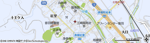 愛知県豊川市赤坂町周辺の地図