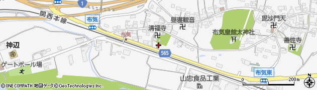 三重県亀山市布気町1516周辺の地図