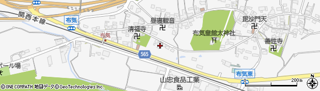三重県亀山市布気町1490周辺の地図