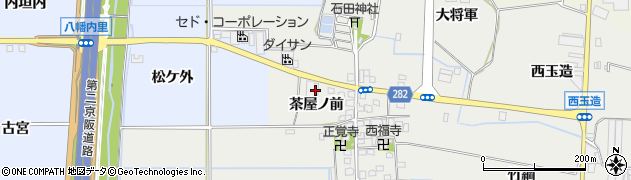 京都府八幡市岩田（茶屋ノ前）周辺の地図
