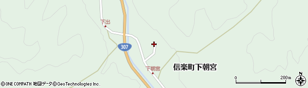 滋賀県甲賀市信楽町下朝宮464周辺の地図