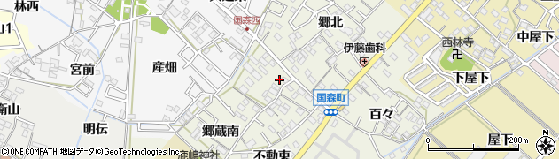 愛知県西尾市国森町郷蔵南7周辺の地図