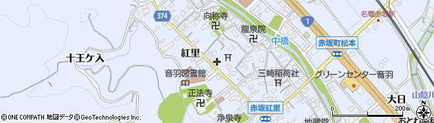 愛知県豊川市赤坂町紅里30周辺の地図