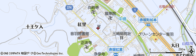 愛知県豊川市赤坂町紅里34周辺の地図