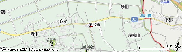愛知県西尾市平原町尾呂曽63周辺の地図