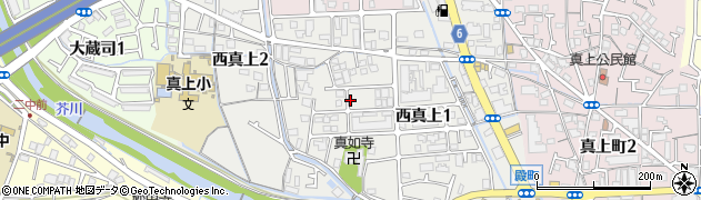 大阪府高槻市西真上周辺の地図
