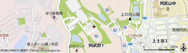 大阪府高槻市阿武野周辺の地図