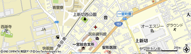 愛知県豊川市一宮町豊周辺の地図