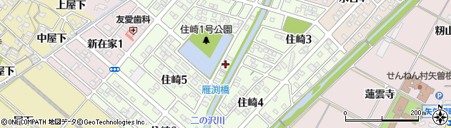 愛知県西尾市住崎周辺の地図