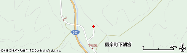 滋賀県甲賀市信楽町下朝宮487周辺の地図