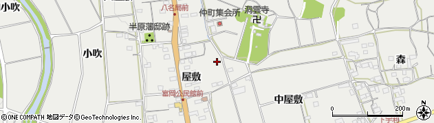 愛知県新城市富岡周辺の地図