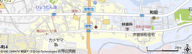 三重県亀山市栄町周辺の地図