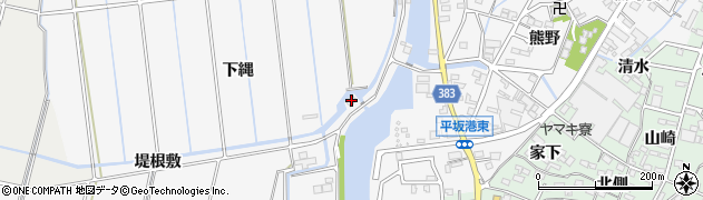 愛知県西尾市平坂町堤根敷1周辺の地図