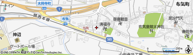 三重県亀山市布気町1458周辺の地図