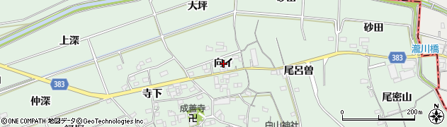 愛知県西尾市平原町（向イ）周辺の地図
