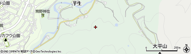 兵庫県川西市芋生（上ノ尾）周辺の地図