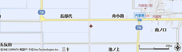 京都府八幡市内里横枕周辺の地図