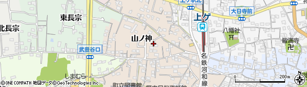 愛知県知多郡武豊町山ノ神周辺の地図